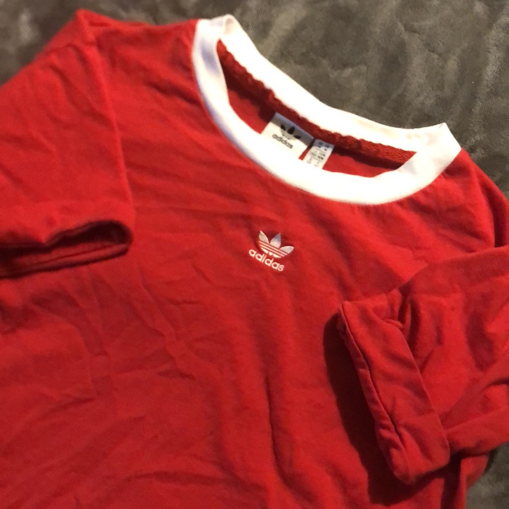 Adidas Short Sleeve Crop Top. NWOT. Sz 14 Juniors